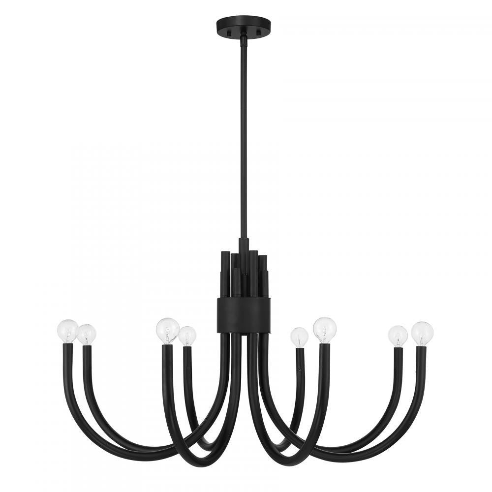 Savoy House Sorrento 8-Light Chandelier in Matte Black, Savoy House 1-6680-8-89 ALYL7