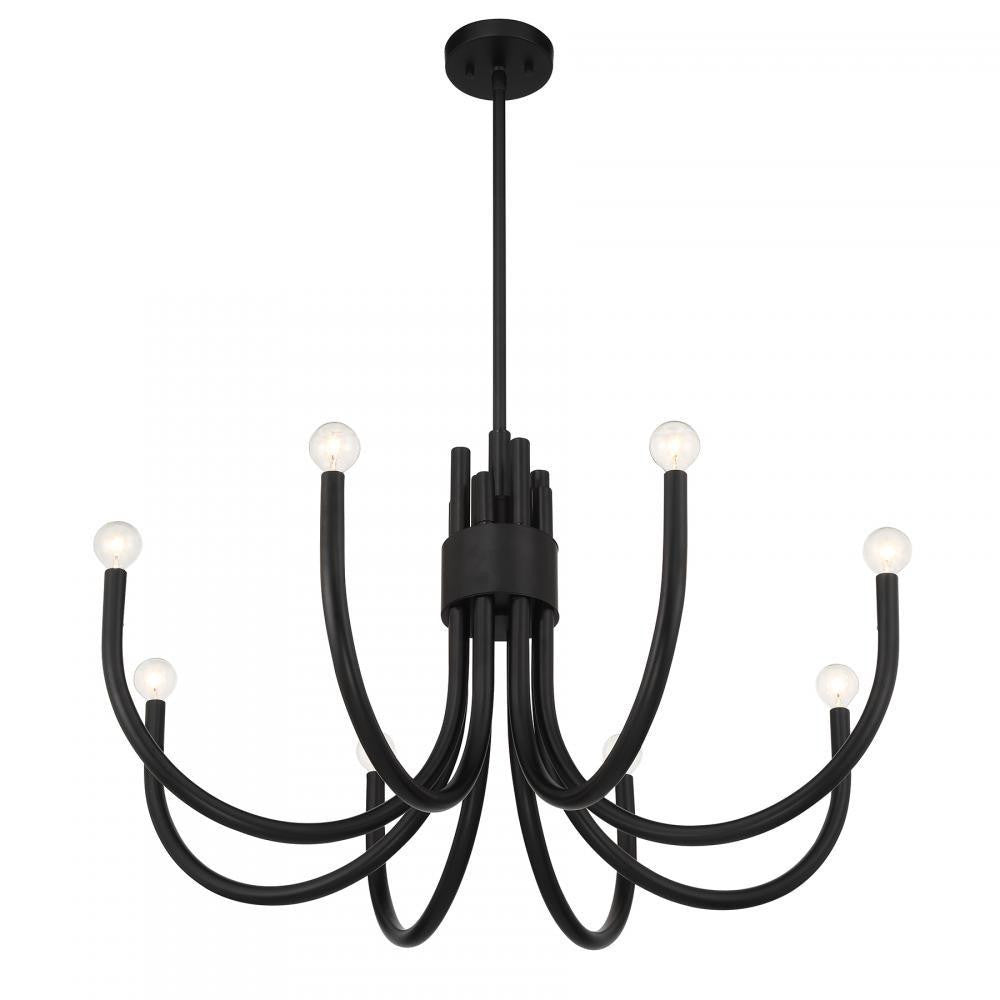 Savoy House Sorrento 8-Light Chandelier in Matte Black, Savoy House 1-6680-8-89 ALYL7