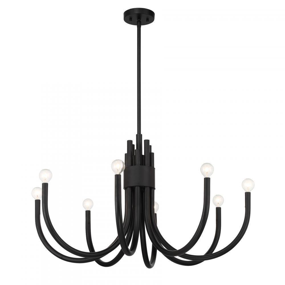 Savoy House Sorrento 8-Light Chandelier in Matte Black, Savoy House 1-6680-8-89 ALYL7