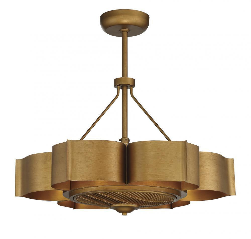 Savoy House Stockholm Fandelier, 6-Light, Gold Patina, 31"W (39-FD-125-54 AHUYN)