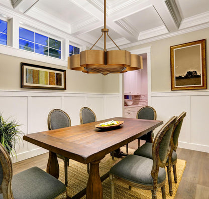 Savoy House Stockholm Fandelier, 6-Light, Gold Patina, 31"W (39-FD-125-54 AHUYN)