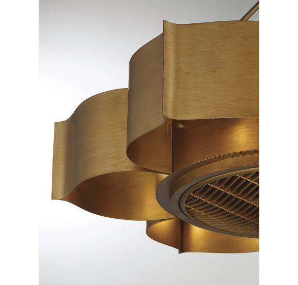 Savoy House Stockholm Fandelier, 6-Light, Gold Patina, 31"W (39-FD-125-54 AHUYN)