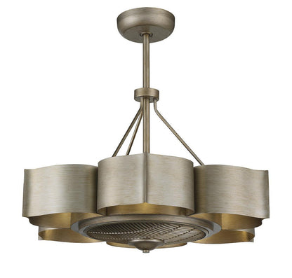 Savoy House Stockholm 6-Light Fandelier Silver Patina