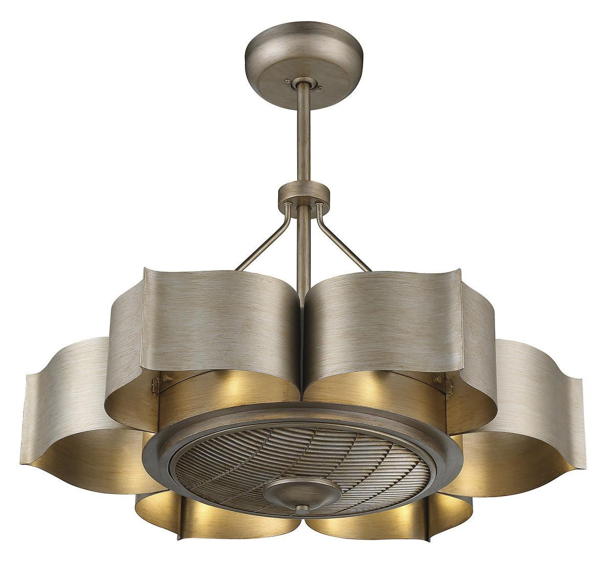 Savoy House Stockholm Fandelier, 6-Light, Silver Patina, 31"W (39-FD-125-53 AHU0Y)