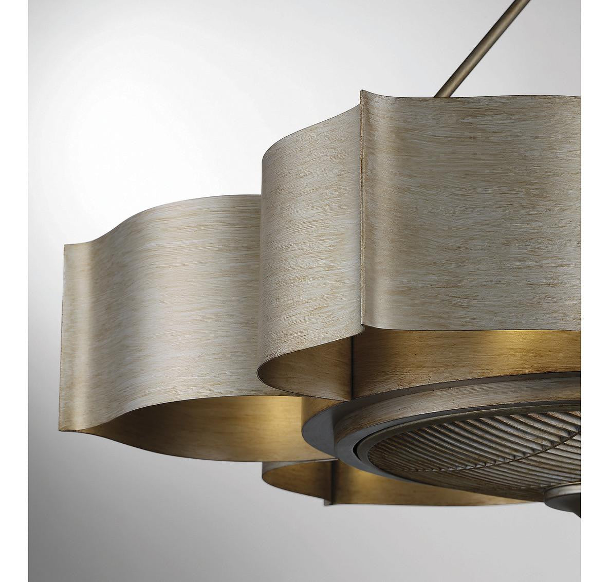 Savoy House Stockholm Fandelier, 6-Light, Silver Patina, 31"W (39-FD-125-53 AHU0Y)