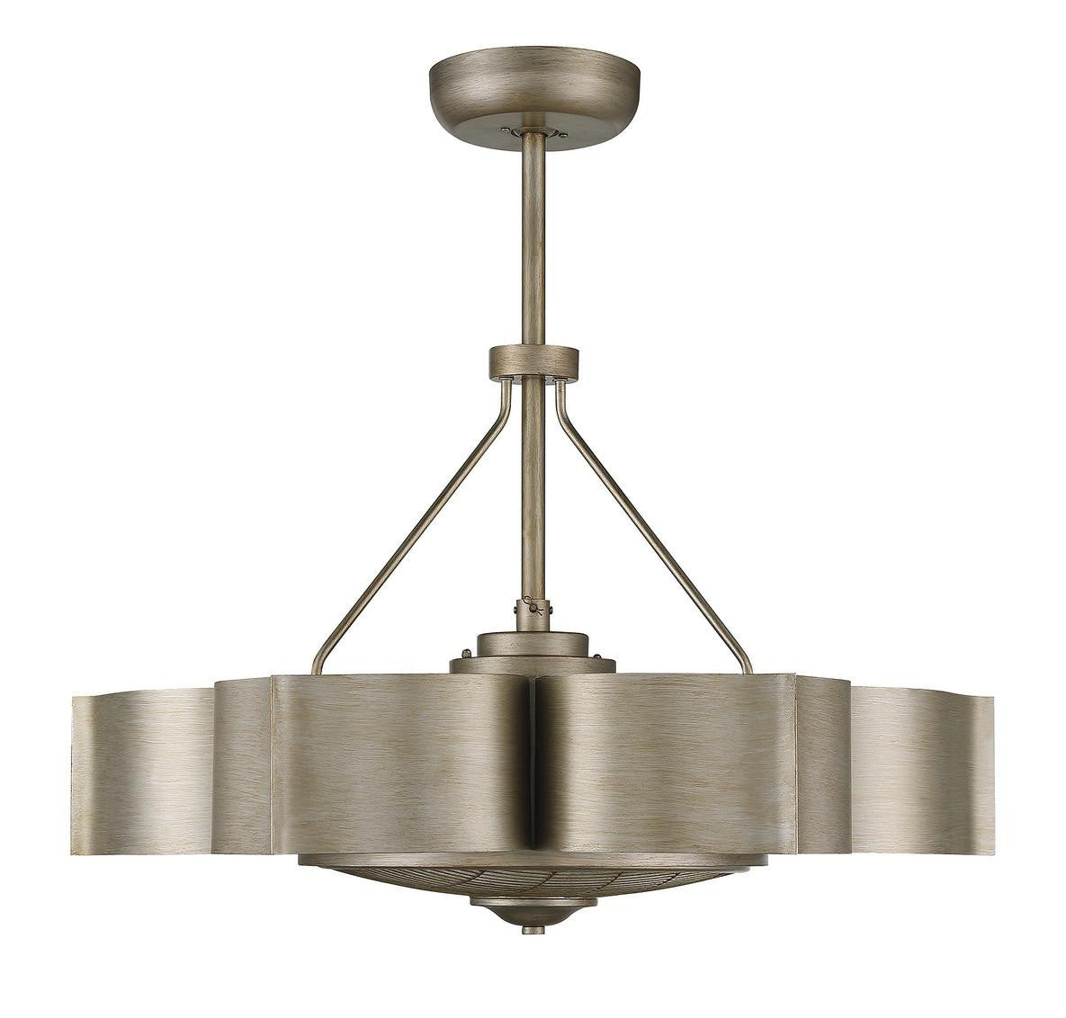 Savoy House Stockholm Fandelier, 6-Light, Silver Patina, 31"W (39-FD-125-53 AHU0Y)