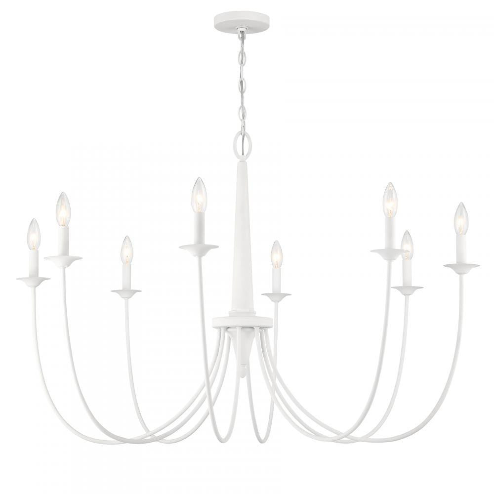 Savoy House Stonecrest 8-Light Chandelier in Bisque White, Savoy House 1-1202-8-83 ALWMA