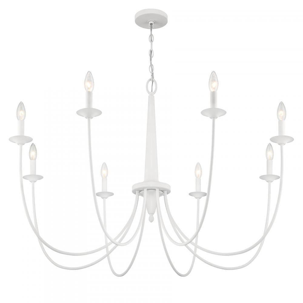 Savoy House Stonecrest 8-Light Chandelier in Bisque White, Savoy House 1-1202-8-83 ALWMA