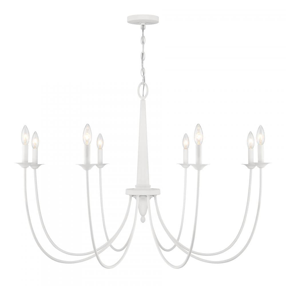 Savoy House Stonecrest 8-Light Chandelier in Bisque White, Savoy House 1-1202-8-83 ALWMA