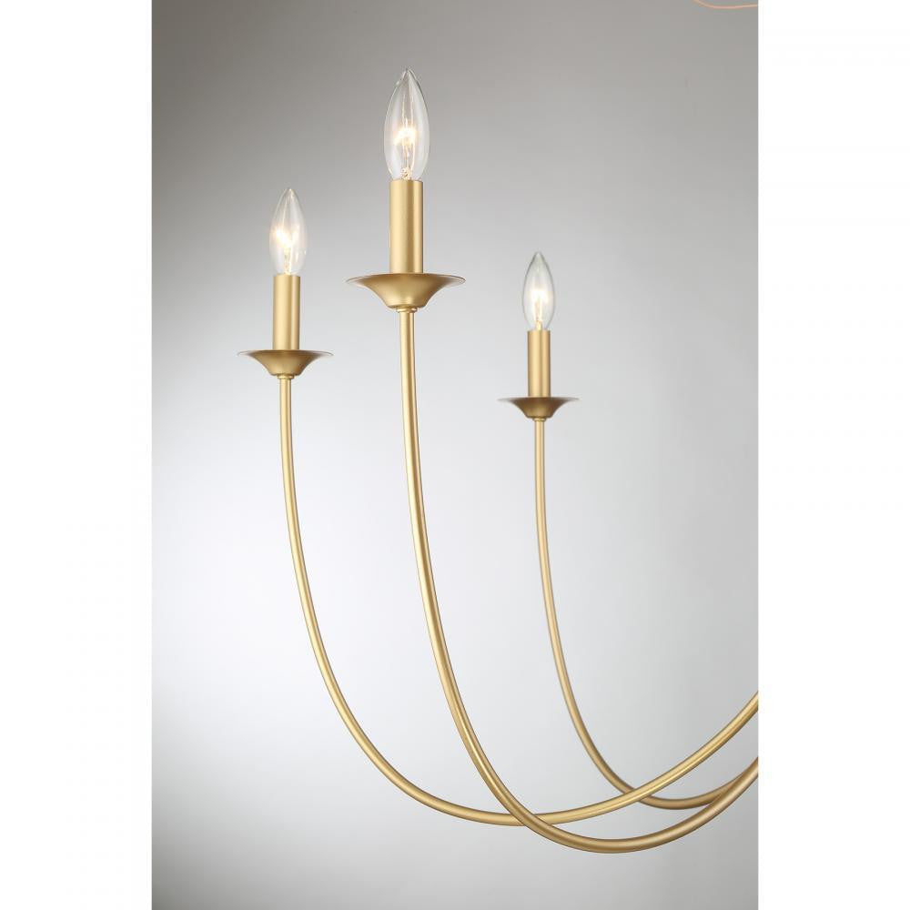 Savoy House Stonecrest 8-Light Chandelier in French Gold, Savoy House 1-1202-8-186 ALWM9