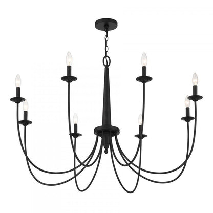 Savoy House Stonecrest 8-Light Chandelier in Matte Black, Savoy House 1-1202-8-89 ALWMC