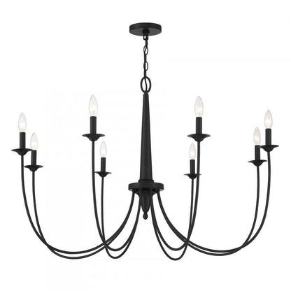 Savoy House Stonecrest 8-Light Chandelier in Matte Black, Savoy House 1-1202-8-89 ALWMC