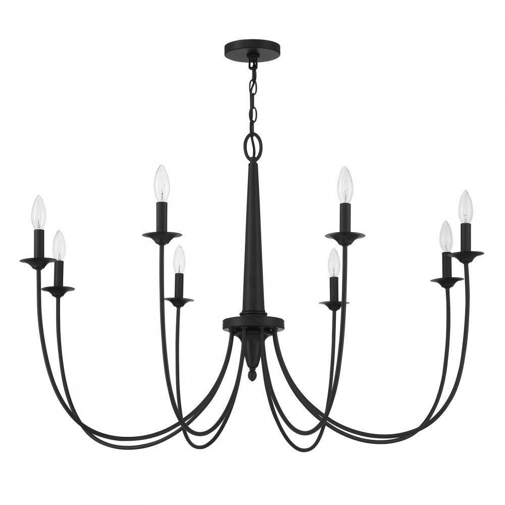 Savoy House Stonecrest 8-Light Chandelier in Matte Black, Savoy House 1-1202-8-89 ALWMC