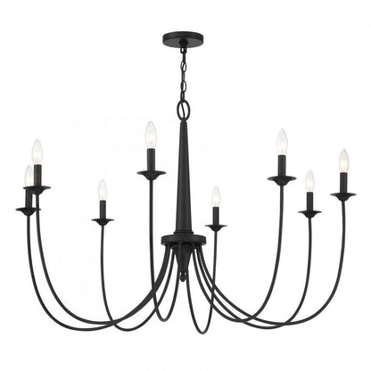 Savoy House Stonecrest 8-Light Chandelier in Matte Black, Savoy House 1-1202-8-89 ALWMC