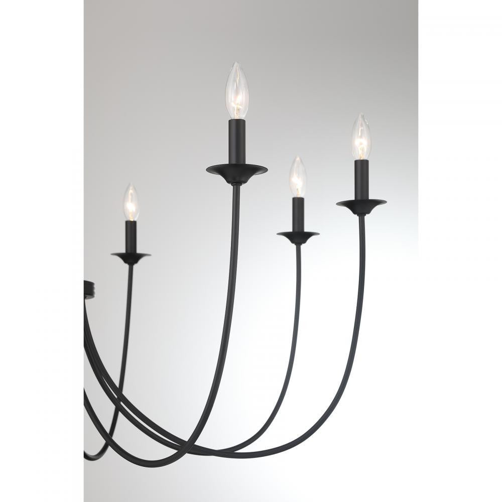 Savoy House Stonecrest 8-Light Chandelier in Matte Black, Savoy House 1-1202-8-89 ALWMC