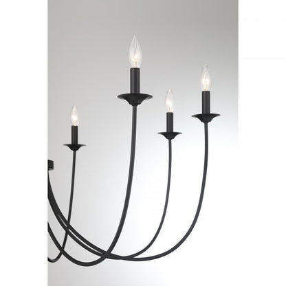 Savoy House Stonecrest 8-Light Chandelier in Matte Black, Savoy House 1-1202-8-89 ALWMC