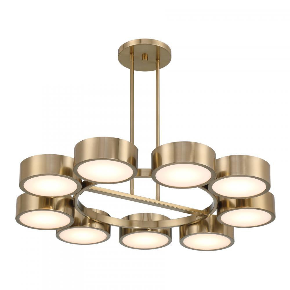 Savoy House Talamanca 9-Light LED Chandelier Noble Brass