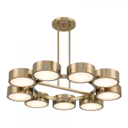 Savoy House Talamanca 9-Light LED Chandelier Noble Brass