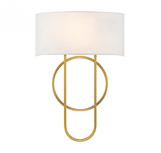 Savoy House Tempe 2-Light Wall Sconce Warm Brass