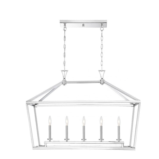 Savoy House Townsend 5-Light Linear Chandelier Nickel