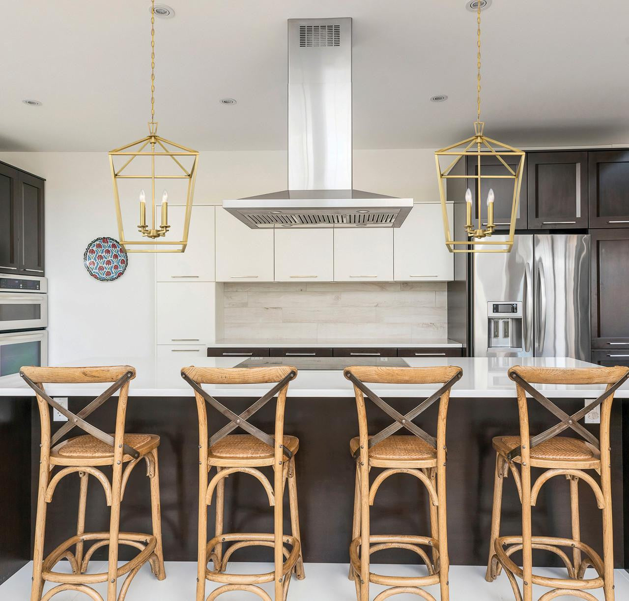 Savoy House Townsend Pendant, 4-Light, Warm Brass, 26"H (3-421-4-322 ALVMZ)