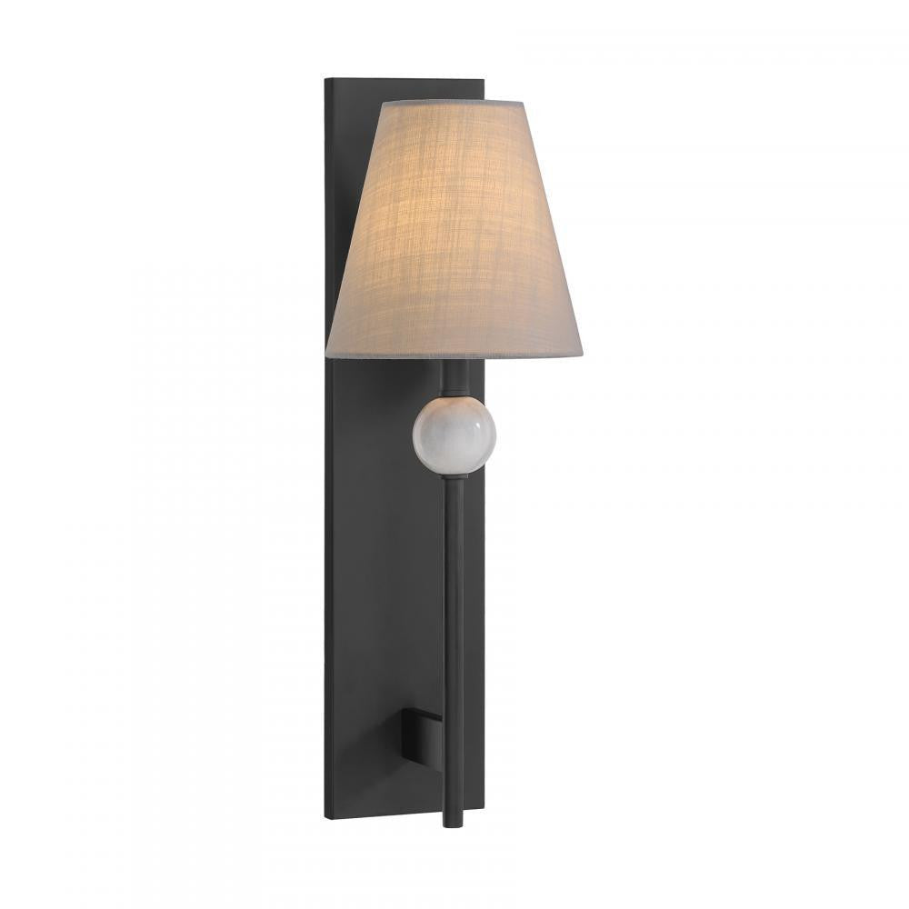 Savoy House Travis 1-Light Wall Sconce in Matte Black, Savoy House 9-1968-1-89 ALYJL