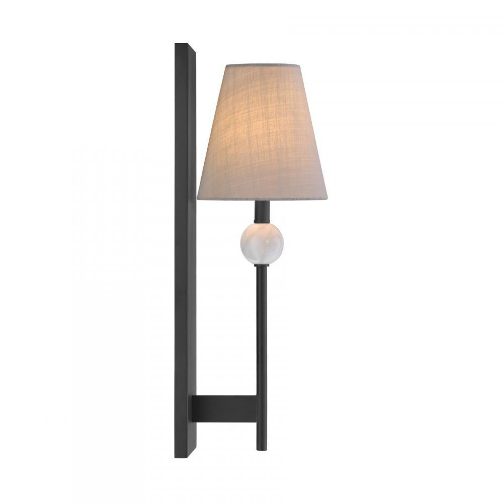 Savoy House Travis 1-Light Wall Sconce in Matte Black, Savoy House 9-1968-1-89 ALYJL