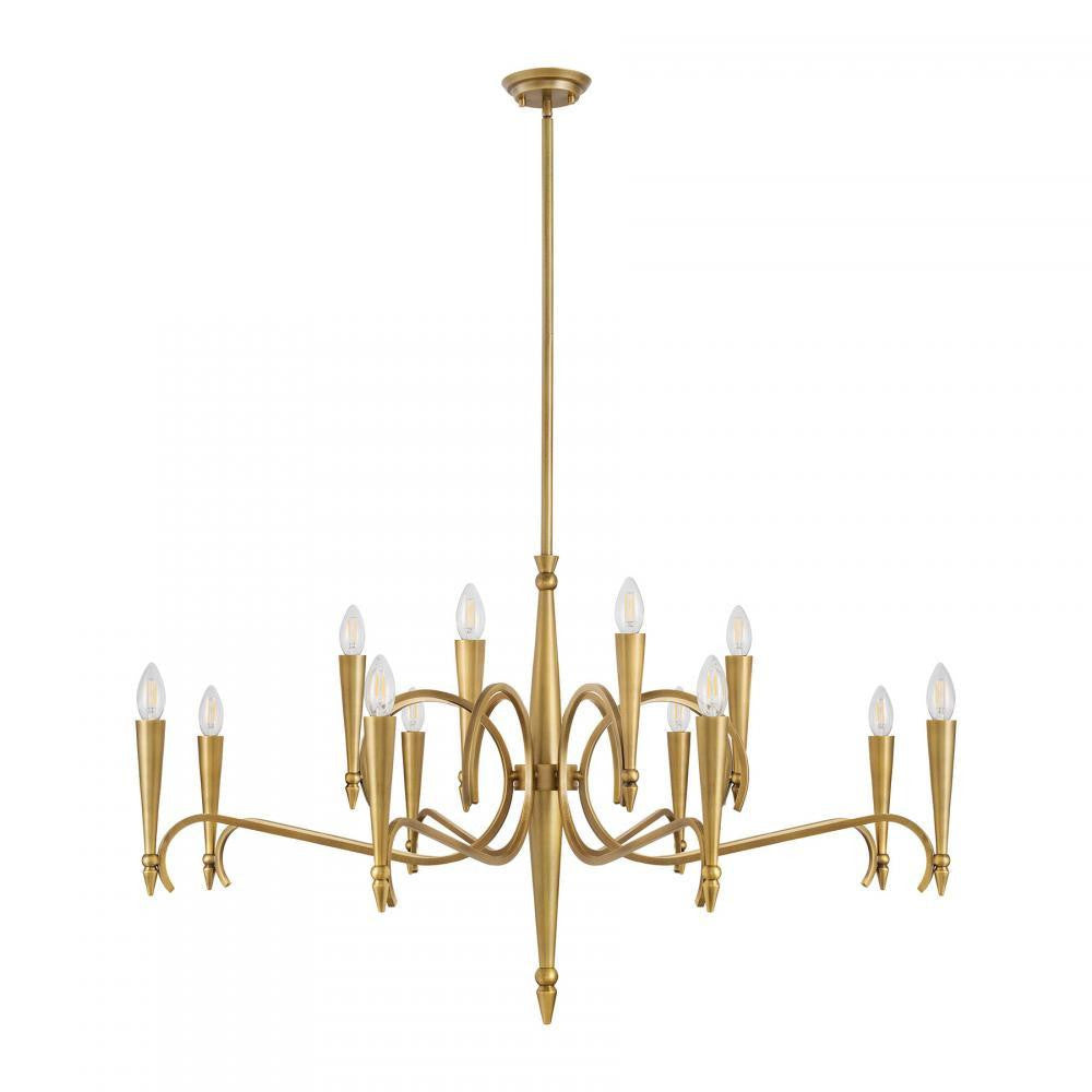 Savoy House Tremont 12-Light Chandelier Riviera Brass