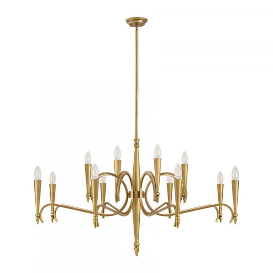 Savoy House Tremont 12-Light Chandelier Riviera Brass