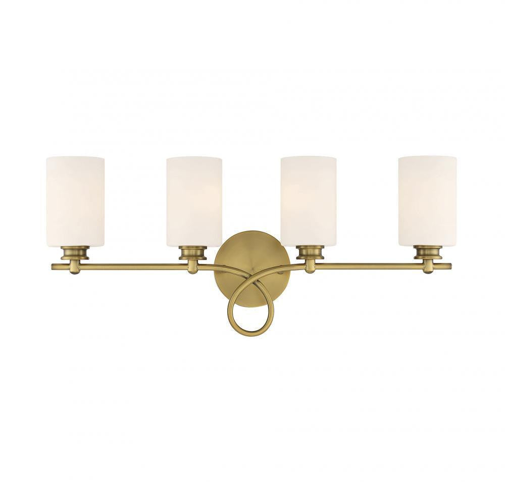 Savoy House Woodbury 4-Light Bath Vanity Warm Brass