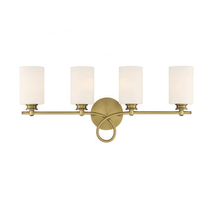 Savoy House Woodbury 4-Light Bath Vanity Warm Brass