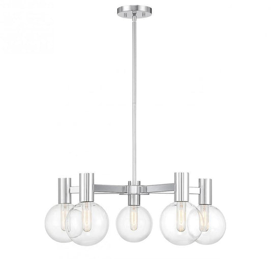 Savoy House Wright 5-Light Chandelier Chrome