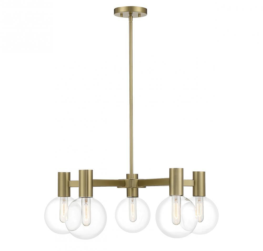 Savoy House Wright 5-Light Chandelier Warm Brass