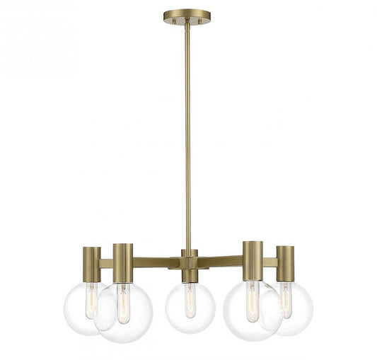 Savoy House Wright 5-Light Chandelier Warm Brass