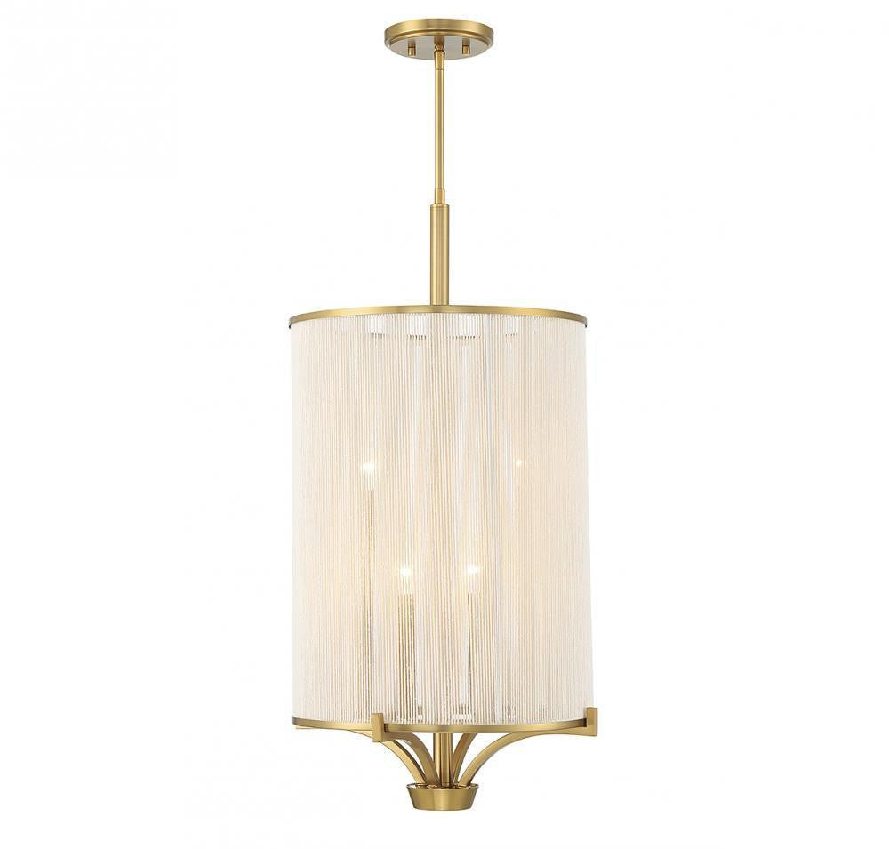 Savoy House Wynwood 4-Light Chandelier Warm Brass