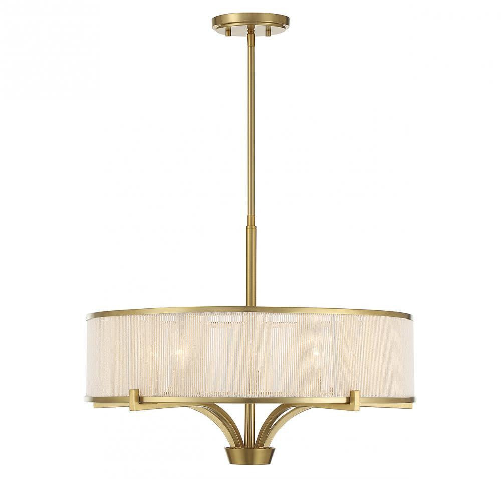 Savoy House Wynwood 5-Light Chandelier Warm Brass