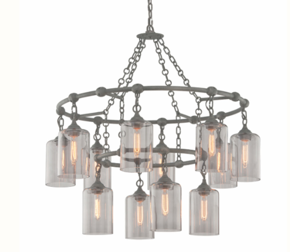 Troy Gotham Chandelier Aged Pewter