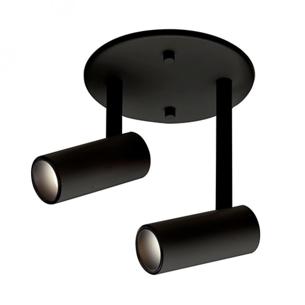 Kuzco Lighting Inc Downey 3-in LED Semi-Flush Mount Black