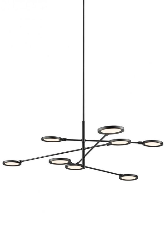 Visual Comfort Modern Spectica Chandelier Black, Matte Black
