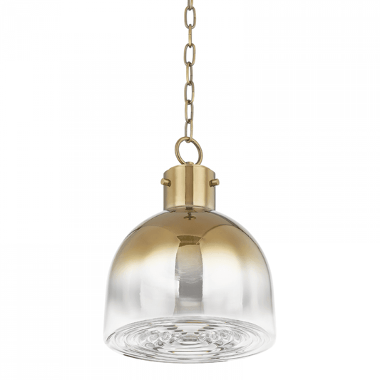 Troy Beryl Pendant Patina Brass
