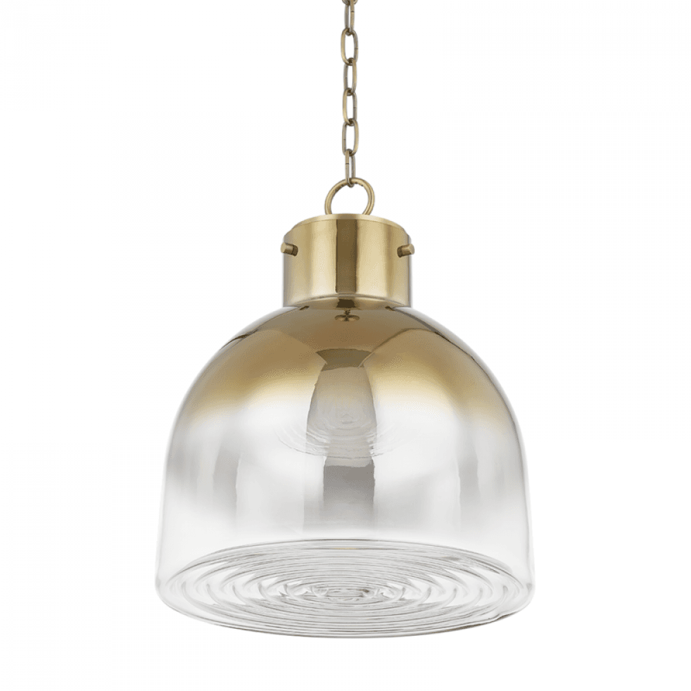 Troy Beryl Pendant Patina Brass