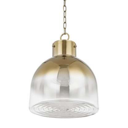 Troy Beryl Pendant Patina Brass