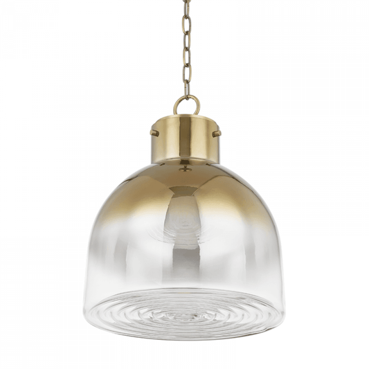 Troy Beryl Pendant Patina Brass