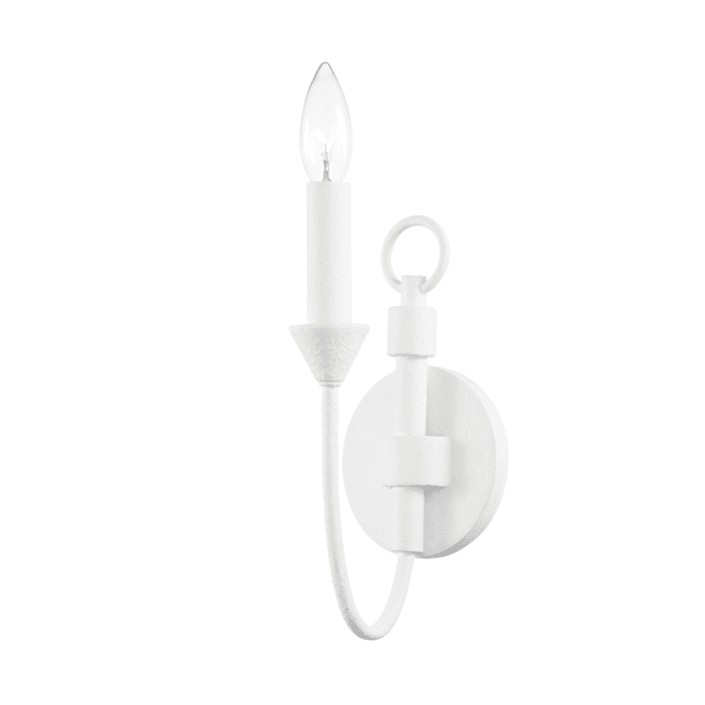 Troy Cate Wall Sconce Gesso White