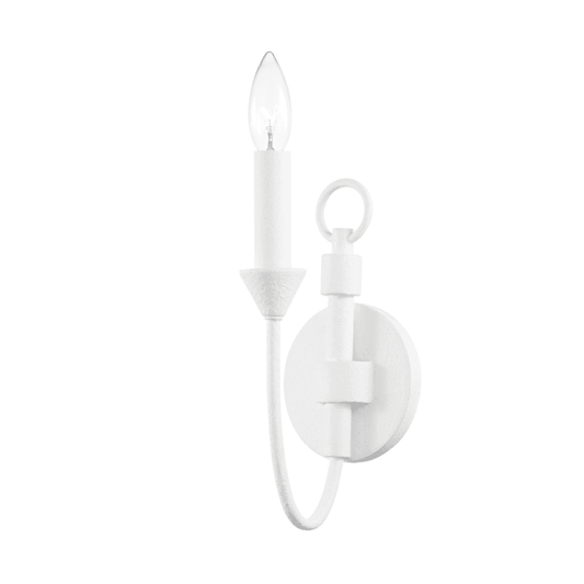 Troy Cate Wall Sconce Gesso White
