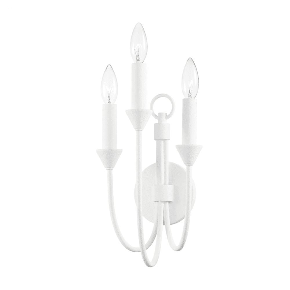 Troy Cate Wall Sconce Gesso White