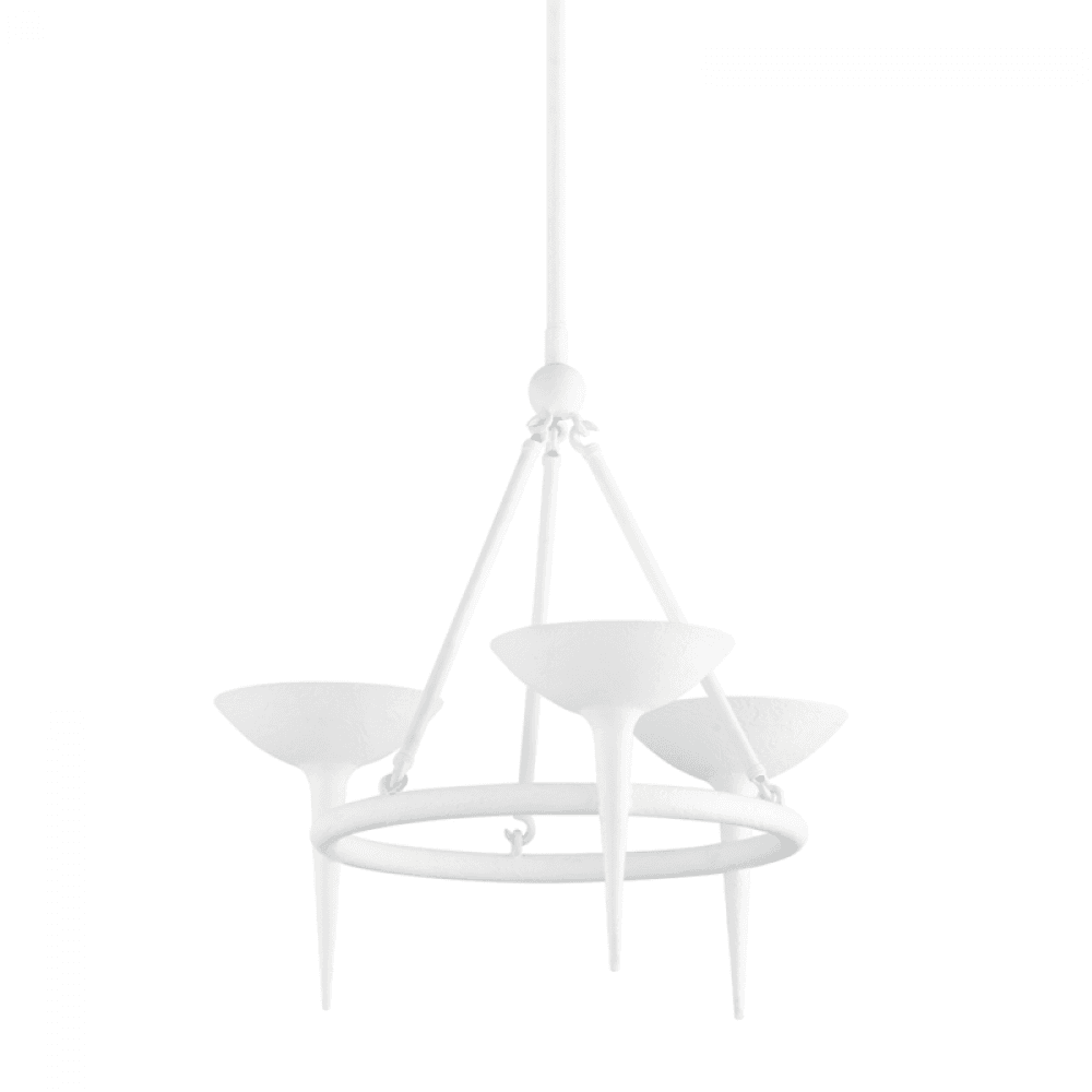 Troy Cecilia Chandelier Gesso White