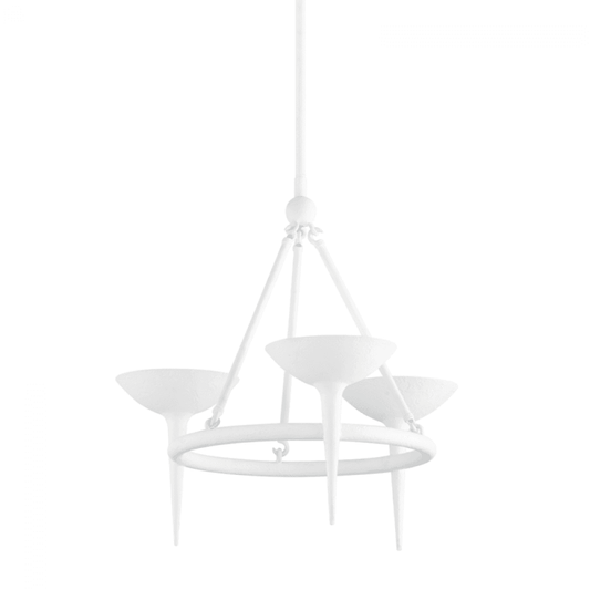 Troy Cecilia Chandelier Gesso White