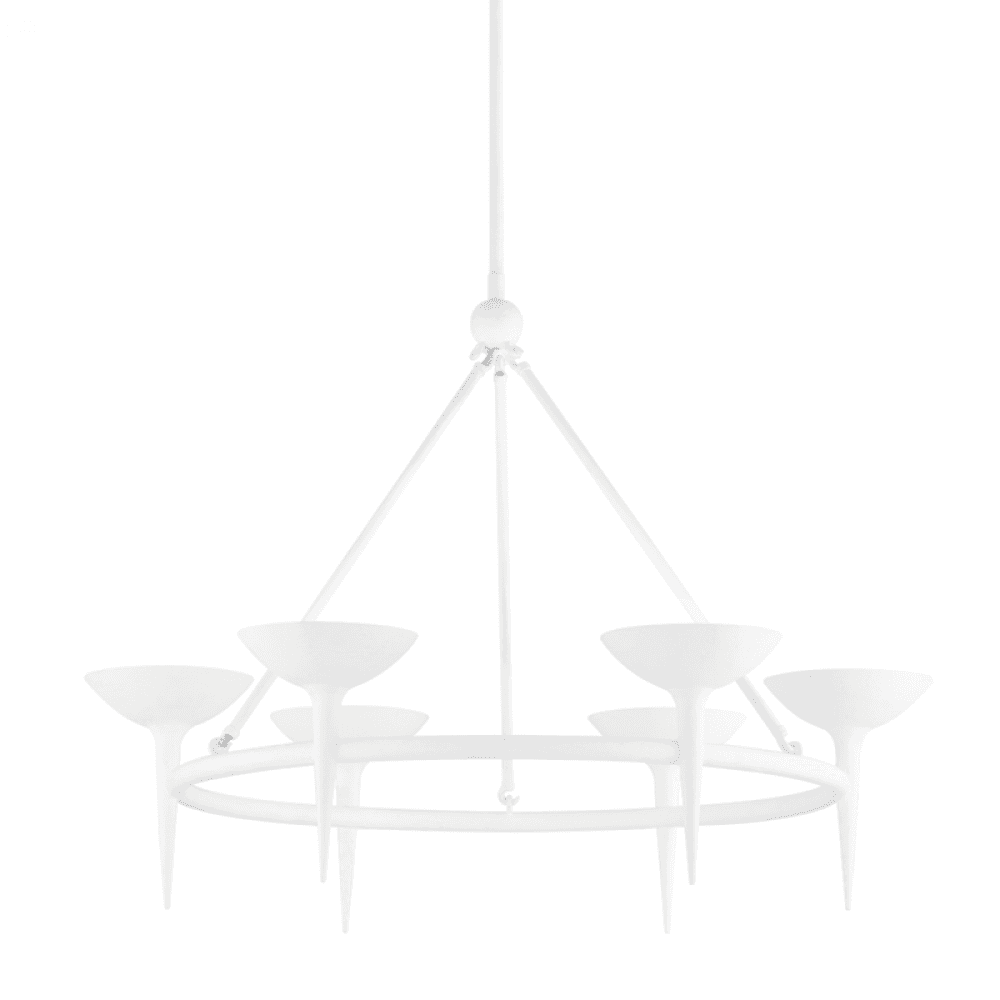 Troy Cecilia Chandelier Gesso White