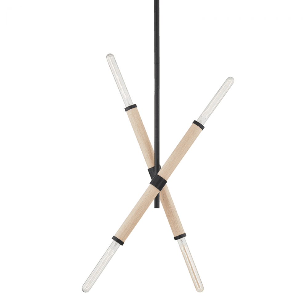 Troy Cruiz Linear Chandelier Black